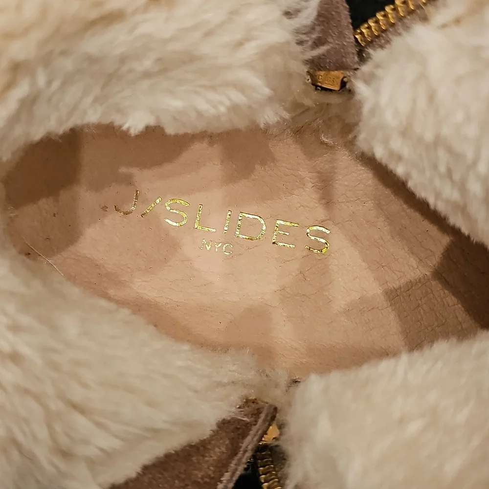 J/SLIDES Waterproof 2-Way Suede w/ Faux Fur Booties